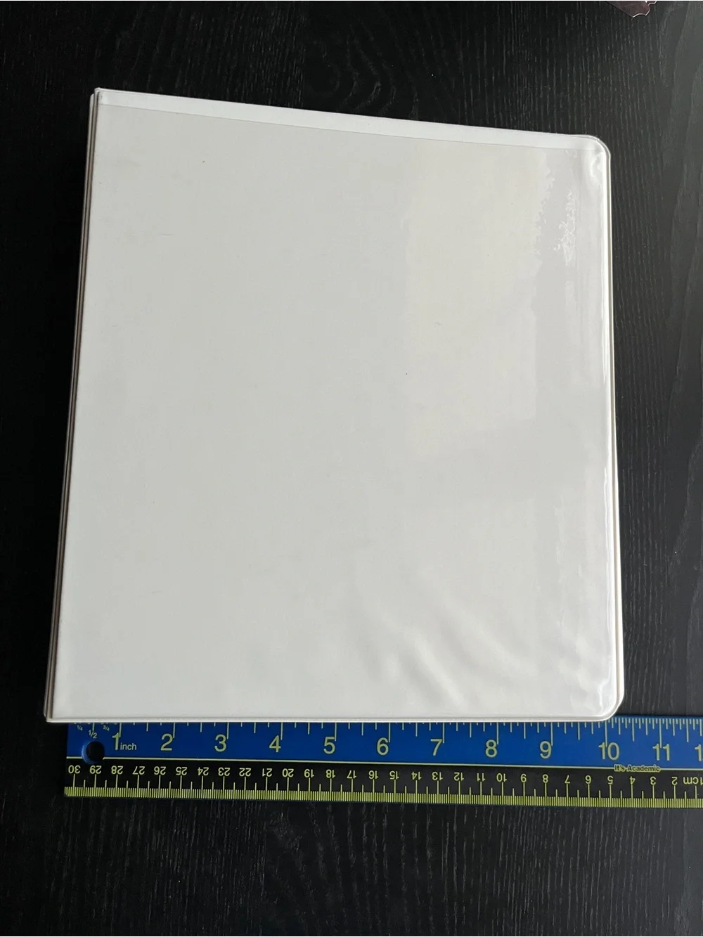 1-Inch White 3-Ring Binder View Clear Overlay Pocket